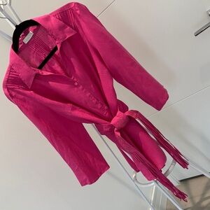 🩷 Rare TWEEDS Linen Top & Embroidered Belt with Fringe 🩷